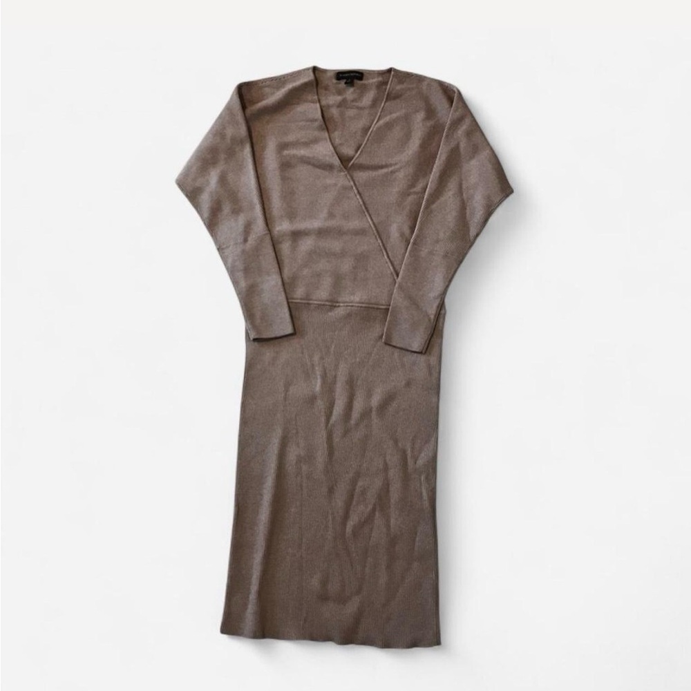 Banana Republic Taupe Long Sleeve Dress